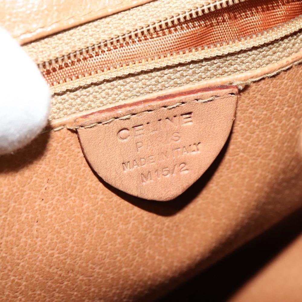 CELINE Macadam Canvas Backpack PVC Leather Brown Gold Auth hk2918 - Picture 12 of 16